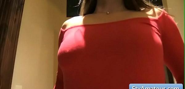  Amazing natural busty teena mateur Summer tries different sexy dresses and reveal her hot body